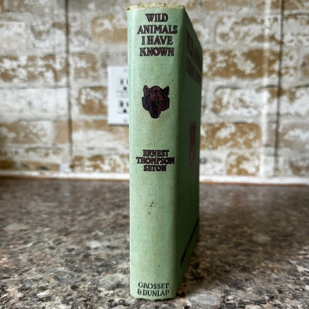 Grosset & Dunlap Wild Animals I Have Known Book OS Green Good Vintage Hardcover